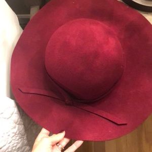 Velvet Maroon Hat